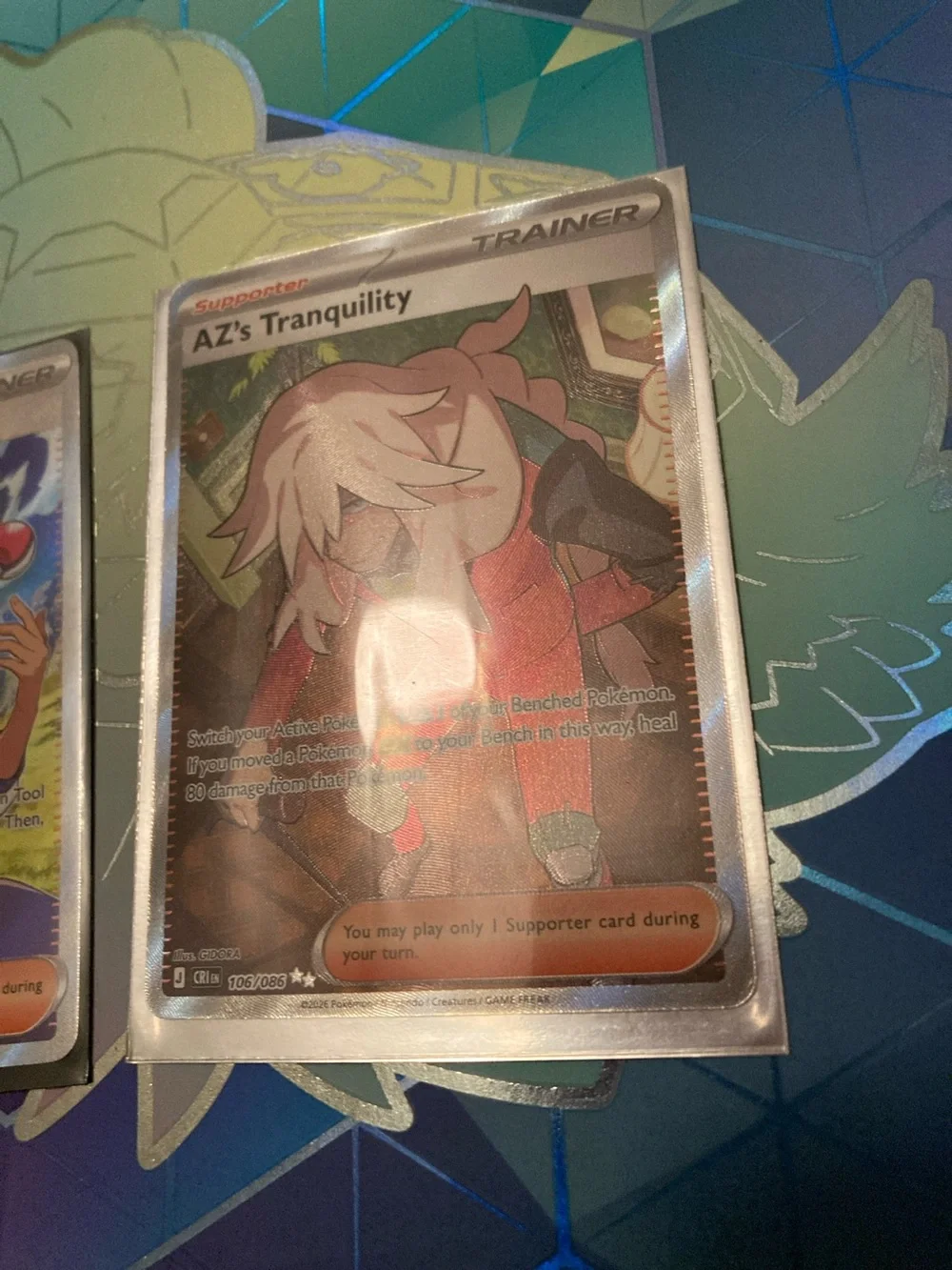 Pokémon Trainer Full Art Supporter Cards – Arven & AZ's Tranquility (Holo)
